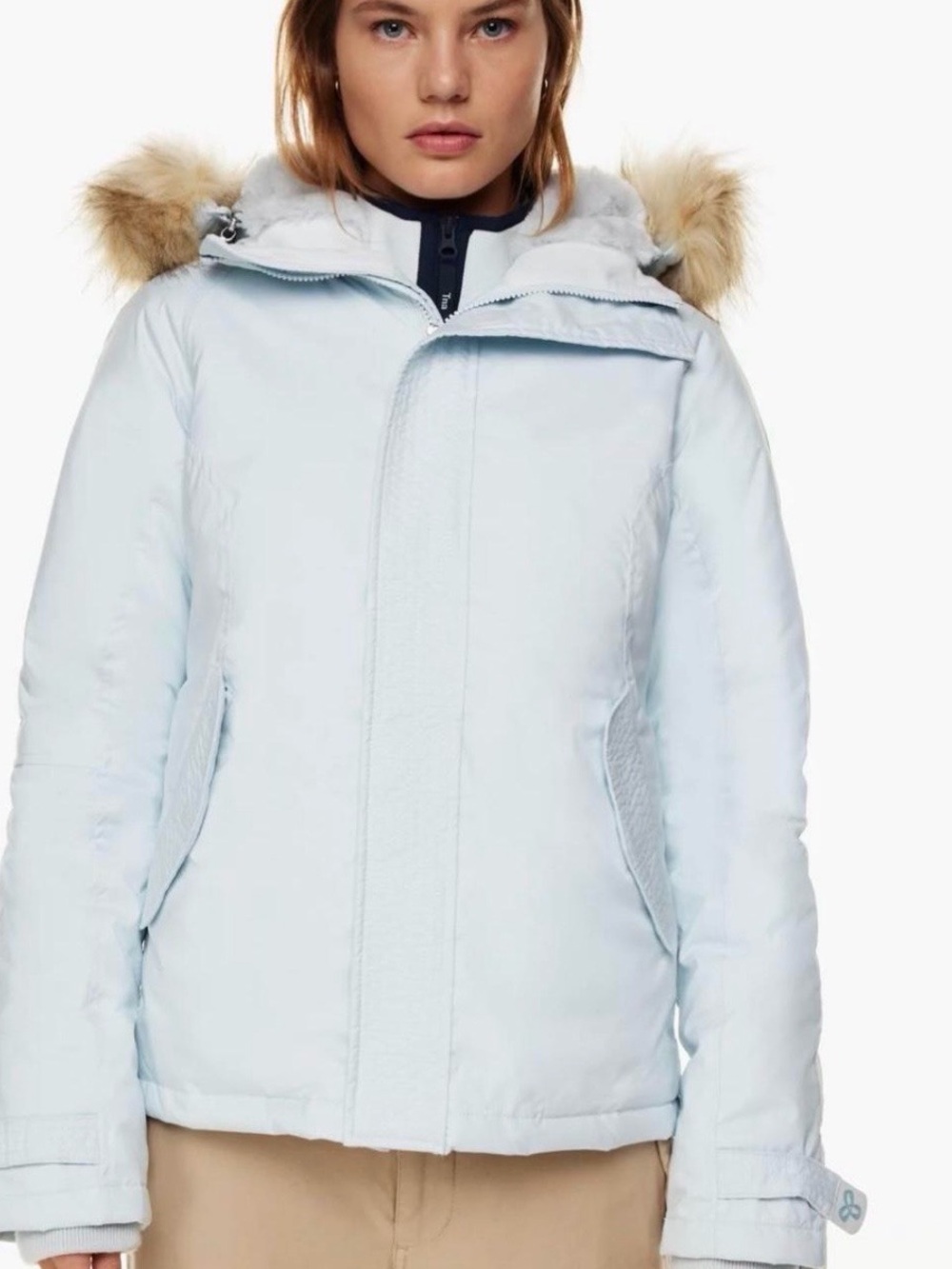 Aritzia Tna The Summit Parka - Light Icy Blue